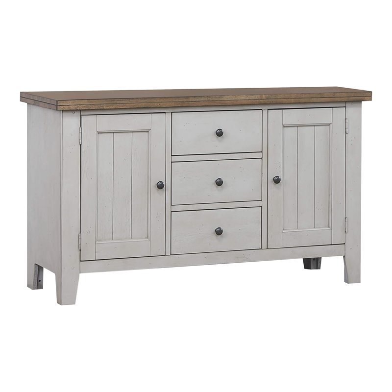 Sunset Trading Country Grove Contemporary Wood Buffet in Distressed Gray/Brown