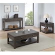 Sunset Trading Shades of Gray 3-Piece Wood Living Room Table Set in Gray