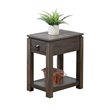 Sunset Trading Shades of Gray 3-Piece Drawers Wood Living Room Table Set in Gray