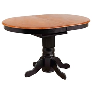 Sunset Trading Black Cherry Selections 66&quot Extendable Wood Pub Table in Black
