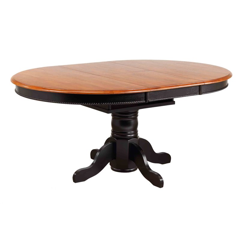 Sunset Trading Selections 5PC Round/Oval Butterfly Dining Set Black/Cherry Wood