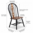 Sunset Trading Selections 5PC Round/Oval Butterfly Dining Set Black/Cherry Wood