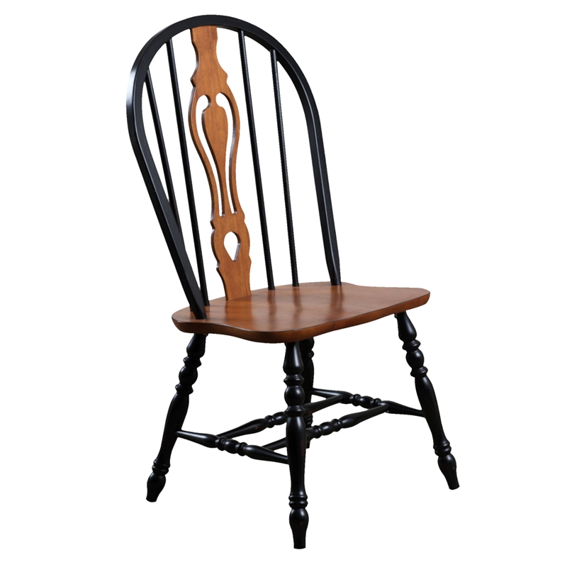 Sunset Trading Selections 5PC Round/Oval Butterfly Dining Set Black/Cherry Wood