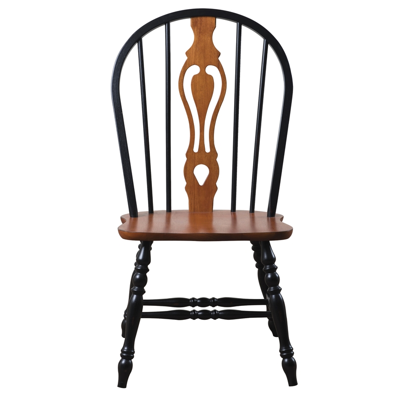 Sunset Trading Selections 5PC Round/Oval Butterfly Dining Set Black/Cherry Wood