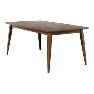 Sunset Trading 78&quot Rectangular Mid-Century Wood Dining Table in Danish Walnut