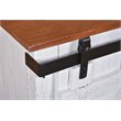 Sunset Trading Stowe Barn Door Wood Console/Media Cabinet/TV Stand in White