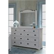 Sunset Trading Coastal Charm Solid Pine Wood Mirror in Passion Gray