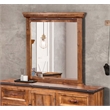 Sunset Trading Rustic City Contemporary Wood Mirror in Rustic Natural Oak