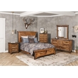 Sunset Trading Rustic City Contemporary Wood Mirror in Rustic Natural Oak