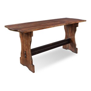 sunset trading cabo narrow rectangular counter height wood pub table in walnut