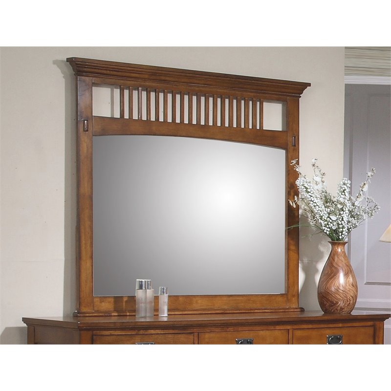 Sunset Trading Tremont Bedroom Wood Mirror in Distressed Chestnut