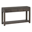 Sunset Trading Shades of Gray Wood Sofa Console Table with Drawers/Shelf in Gray