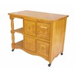 Sunset Trading Oak Selections Oak Selections Regal Wood Kitchen Cart in Oak