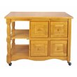 Sunset Trading Oak Selections Oak Selections Regal Wood Kitchen Cart in Oak