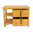 Sunset Trading Oak Selections Oak Selections Regal Wood Kitchen Cart in Oak