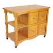 Sunset Trading Oak Selections Oak Selections Regal Wood Kitchen Cart in Oak