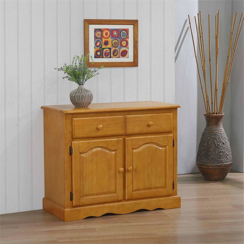 Sunset Trading Oak Selections Oak Selections Wood Keepsake Buffet in Light Oak