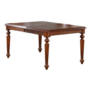 Sunset Trading Andrews 76&quot Extendable Butterfly Leaf Wood Dining Table in Brown