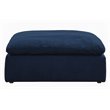 Sunset Trading Cloud Puff 7-Piece Fabric Slipcovered Modular Sectional in Navy