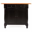 Sunset Trading Black Cherry Selections Expandable Wood Kitchen Island in Black