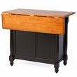 Sunset Trading Black Cherry Selections Expandable Wood Kitchen Island in Black