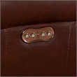 Luxe Leather Recliner Loveseat with Power Headrest and Console Storage in Brown