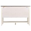 Andrews 3-Drawers 1-Large Open Shelf Sideboard in Antique White and Brown Wood