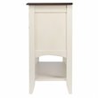 Andrews 3-Drawers 1-Large Open Shelf Sideboard in Antique White and Brown Wood