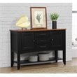 Selections 3-Drawers 1-Large Open Shelf Sideboard in Antique Black/Cherry Wood
