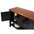Selections 3-Drawers 1-Large Open Shelf Sideboard in Antique Black/Cherry Wood