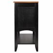 Selections 3-Drawers 1-Large Open Shelf Sideboard in Antique Black/Cherry Wood