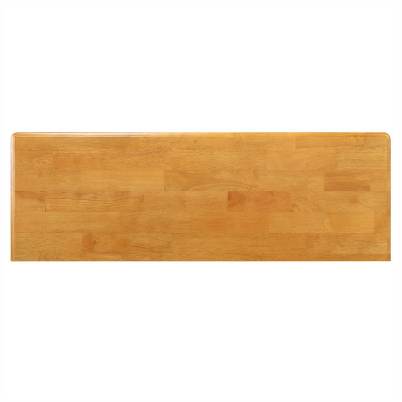 Oak Selections 3-Drawers 1-Large Open Shelf Cabinet Sideboard in Light Oak Wood