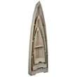 Cottage Solid Wood 3 Boat Shaped Freestanding Shelves in Driftwood Brown