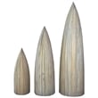 Cottage Solid Wood 3 Boat Shaped Freestanding Shelves in Driftwood Brown