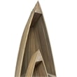 Cottage Solid Wood 3 Boat Shaped Freestanding Shelves in Driftwood Brown
