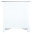 Cottage Solid Wood Accent Cabinet in Distressed White/Driftwood Brown