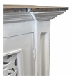 Cottage Solid Wood Accent Cabinet in Distressed White/Driftwood Brown