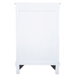 Cottage Solid Wood Carved Accent Cabinet in Distressed White/Driftwood Brown