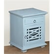 Cottage Solid Wood Side or Night Table in Distressed Beach Blue