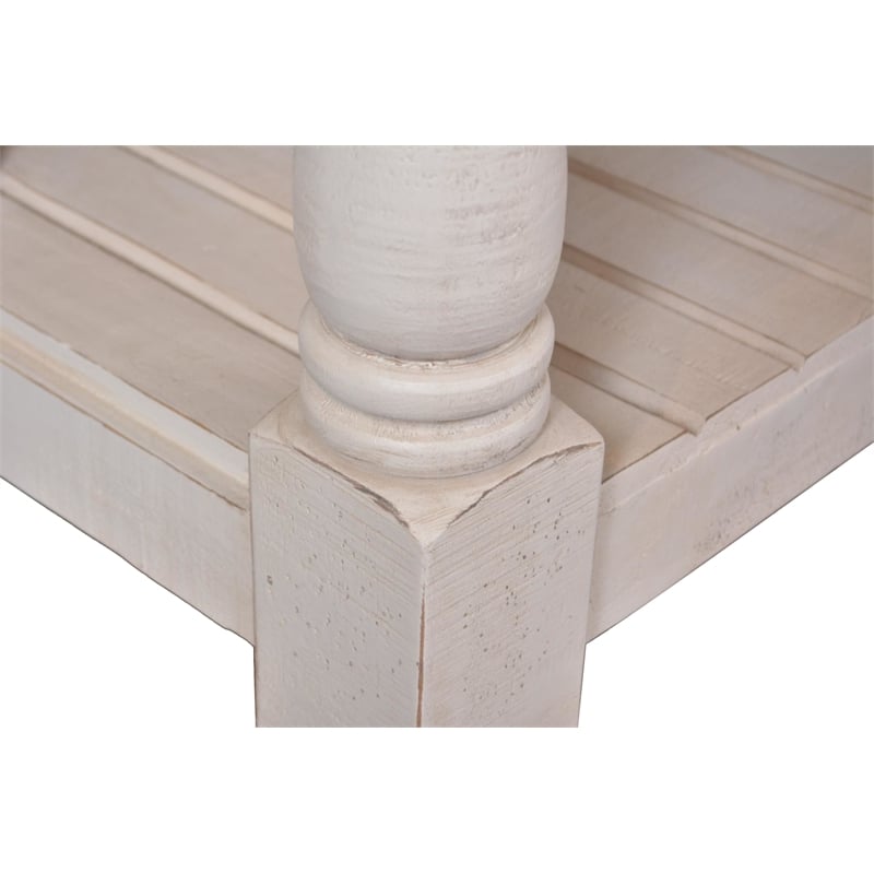 Rustic French Dresser Mirror Set 6 Drawers/Cabinets/Shelf in White/Brown Wood