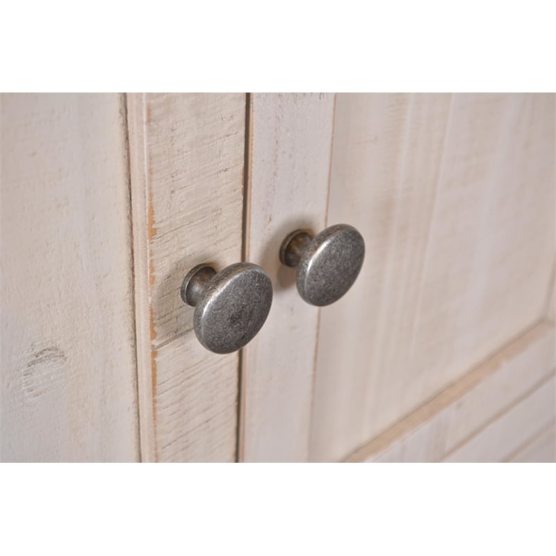 Rustic French Dresser Mirror Set 6 Drawers/Cabinets/Shelf in White/Brown Wood