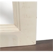 Rustic French Bedroom Mirror in Distressed White/Brown Solid Wood