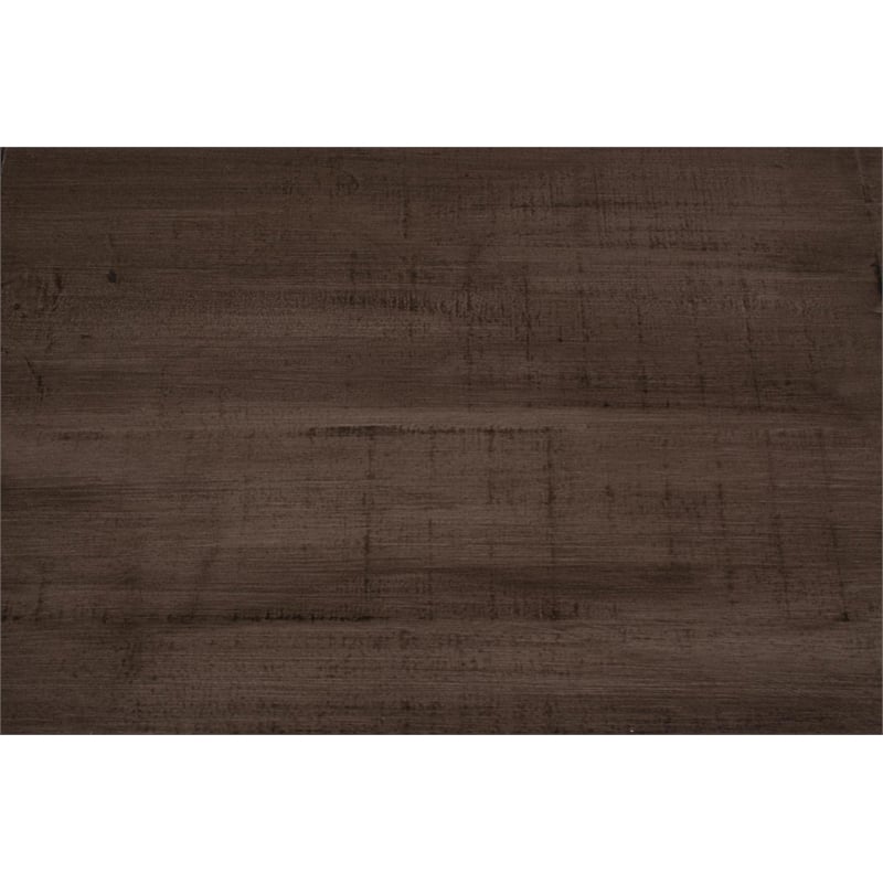 Rustic French 78-in Rectangle Dining Table in Distressed White/Brown Solid Wood