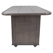 Shades of Gray Kitchen Island in Solid Wood with Grey Tile Top