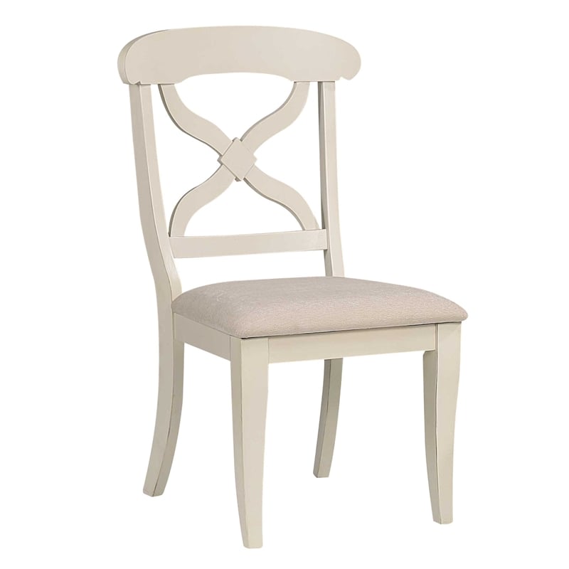 Andrews Extendable Dining Set and Sideboard in Antique White/Chestnut Brown Wood