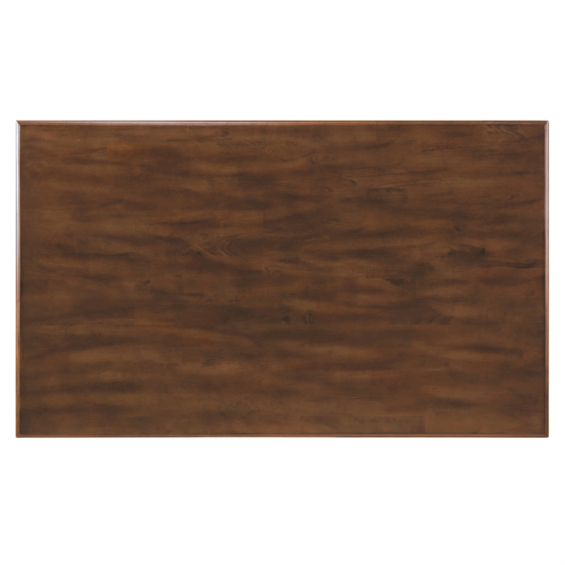 Simply Brook 6Pc 60-in Rectangle Dining Set with Bench in Amish Brown Solid Wood