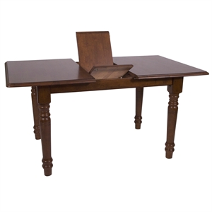 andrews 60-in rectangle extendable butterfly leaf table chestnut brown wood