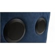 Pixie 4Pc Sectional Module Sofa/Speaker Console USB Storage/Blue/Cream Fabric