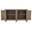 Cottage Panel Door Credenza Driftwood Brown Solid Wood Sideboard
