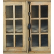 Cottage Window Pane Door Display Sideboard Brown Entryway Cabinet Solid Wood